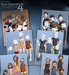 Toon Generations 4 Mega-Bundle for Genesis 8 80077~