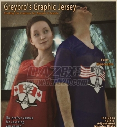 Greybros Graphic Jersey for Genesis 8 FemaleDAZ- 111325